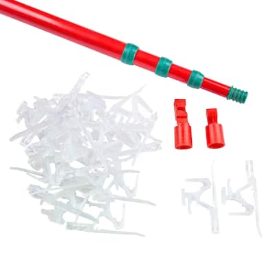 Set of 25 Ladderless Red and Green Light Hanging Kit 11ft - 41"