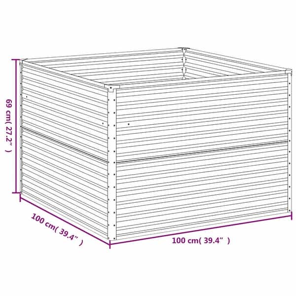 dimension image slide 17 of 26, vidaXL Garden Raised Bed
