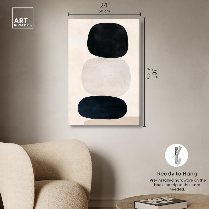Pebble Pillars I Canvas by Art Remedy, Gallery Wrapped