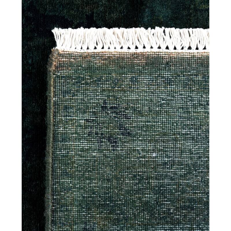 Overdyed One-of-a-Kind Hand-Knotted Area Rug - Green - 3' 1" x 5' 5"