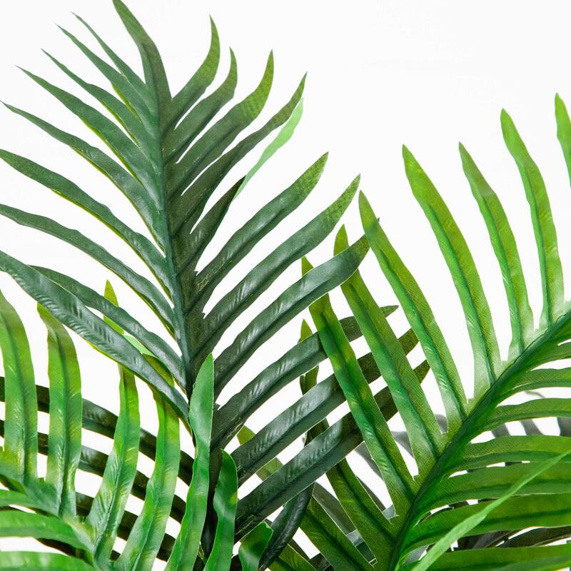 4-ft UV Resistant Artificial Double Robellini Palm Tree - Green