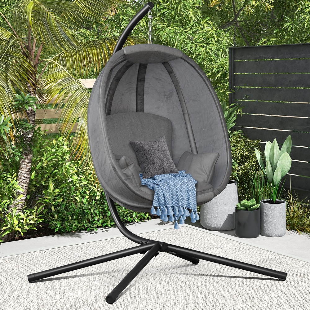 Grey hammock chair discount
