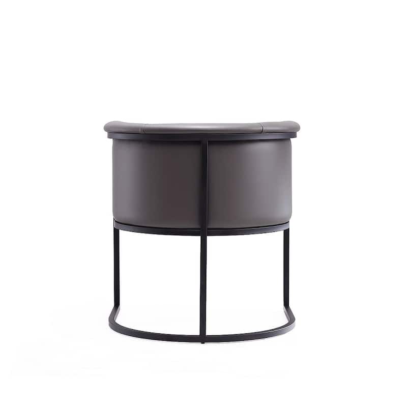 Bali Saddle and Black Faux Leather Dining Chair