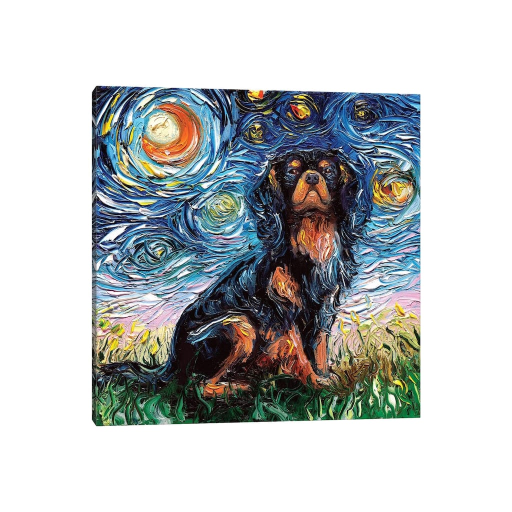 iCanvas "Cavalier King Charles Spaniel Night" by Aja Trier Canvas Print
