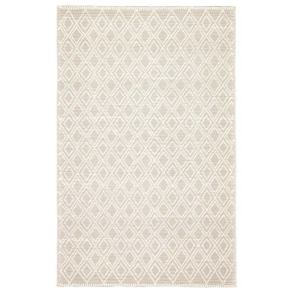 ECARPETGALLERY Braid weave Sienna Grey Wool Rug - 5'0 x 7'10