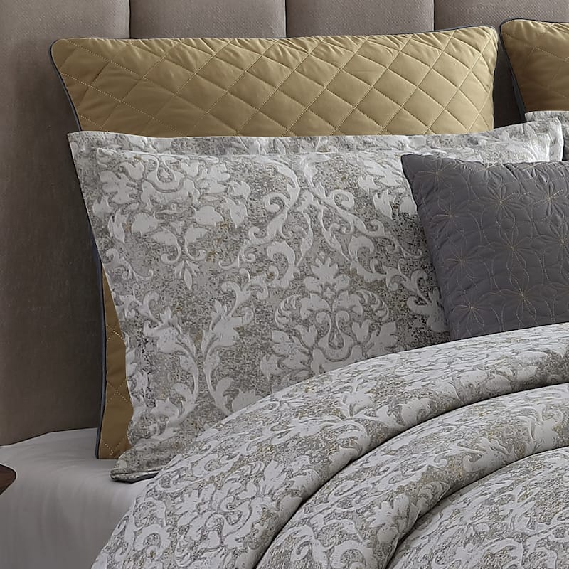 Riverbrook Home Lantana Grey Jacquard 10-piece Comforter Set