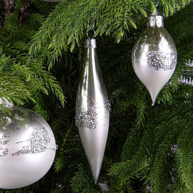 STP Goods Silver Star Christmas Ornament Set of 5