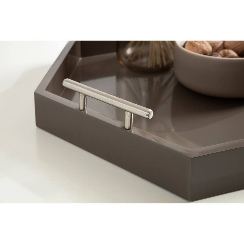 Kate and Laurel Lipton Hexagon Decorative Tray - 18x18