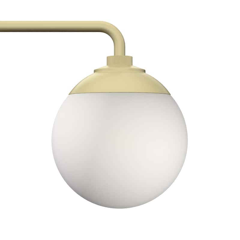 Hunter Hepburn 4-Light Bathroom Vanity Wall Light - Damp Rated - Vintage, Mid-Century