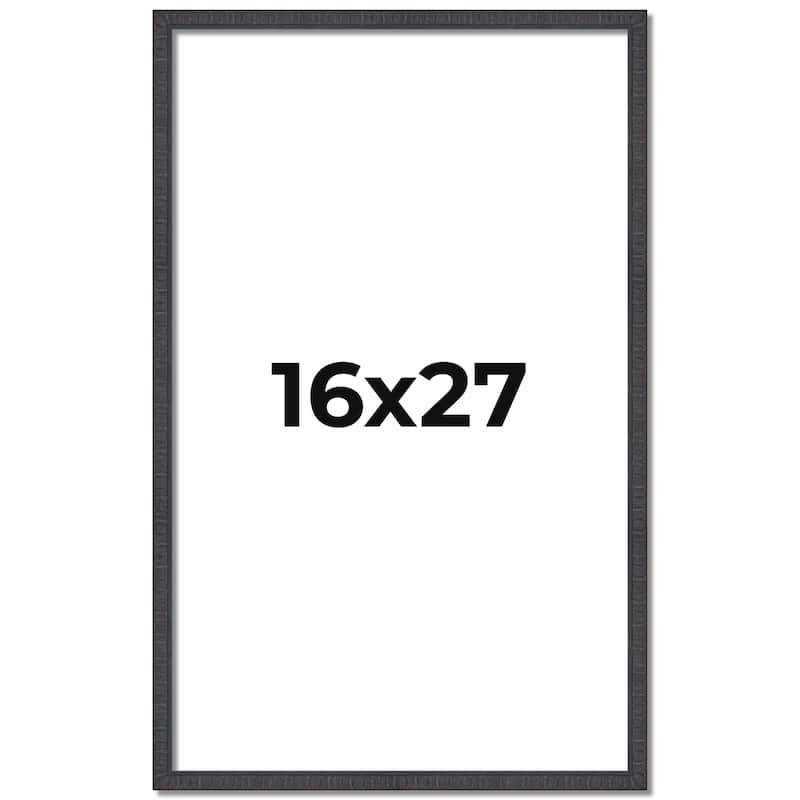 16x27 Frame Brown Solid Wood Picture Frame - Complete Modern Photo