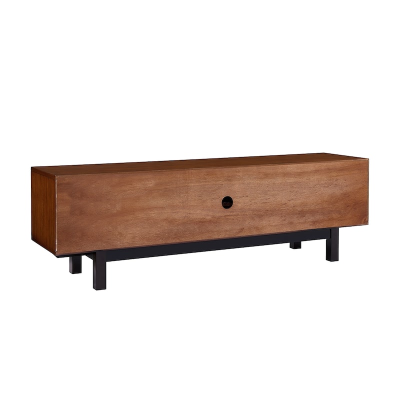 SEI Furniture Walton Tobacco Finish Wood Media TV Stand for TV's up to 70"
