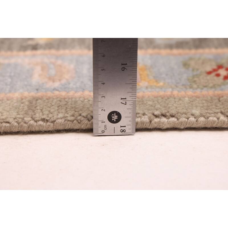 ECARPETGALLERY Hand-knotted Modern Oushak Sage Wool Rug - 9'1 x 12'0