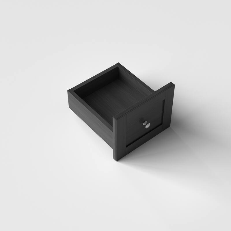35.5" Modern Munich Black Bathroom Vanity‌ – Includes Basin, Soft-Close Doors & 3 Storage Drawers - 35.5"