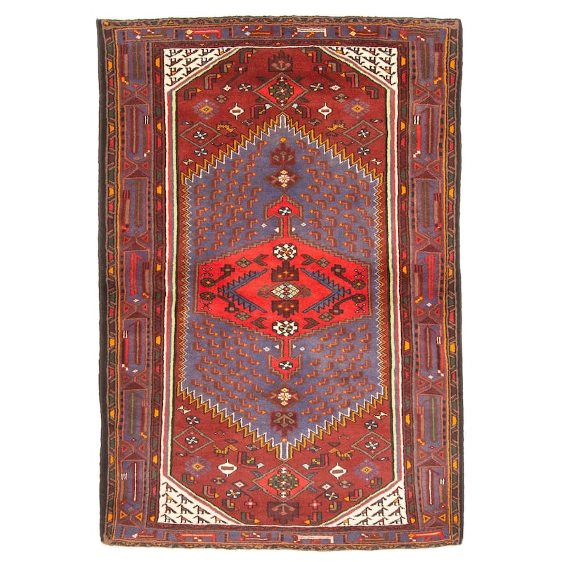 ECARPETGALLERY Hand-knotted Andelz Blue Wool Rug - 4'7 x 6'9