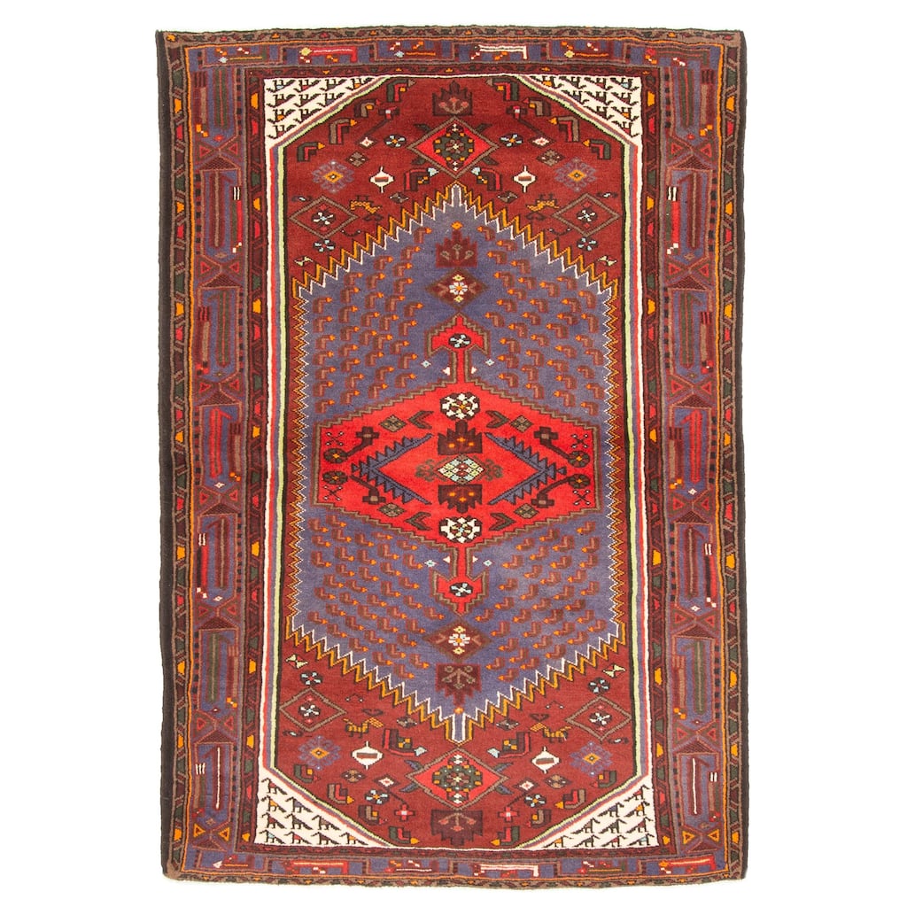 ECARPETGALLERY Hand-knotted Andelz Blue Wool Rug - 4'7 x 6'9