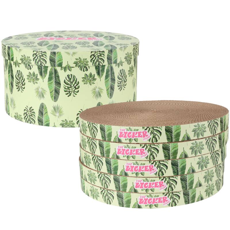 Kate 12" Cardboard Reversible Cat Scratcher Pad in Box with Catnip, (5-Pack)