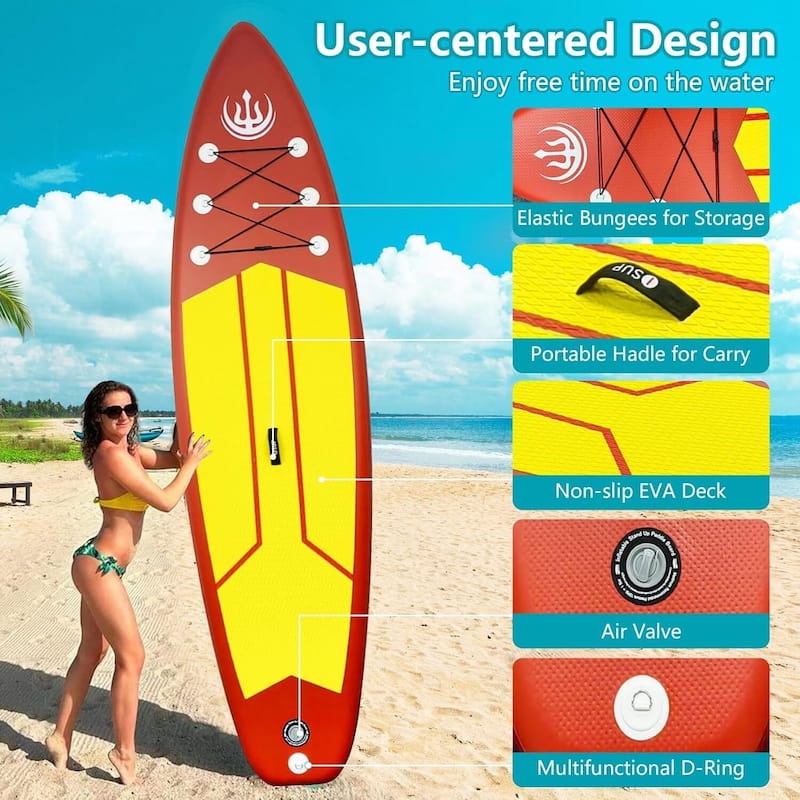 Stable Inflatable Paddle Board for Adults with SUP Accessories