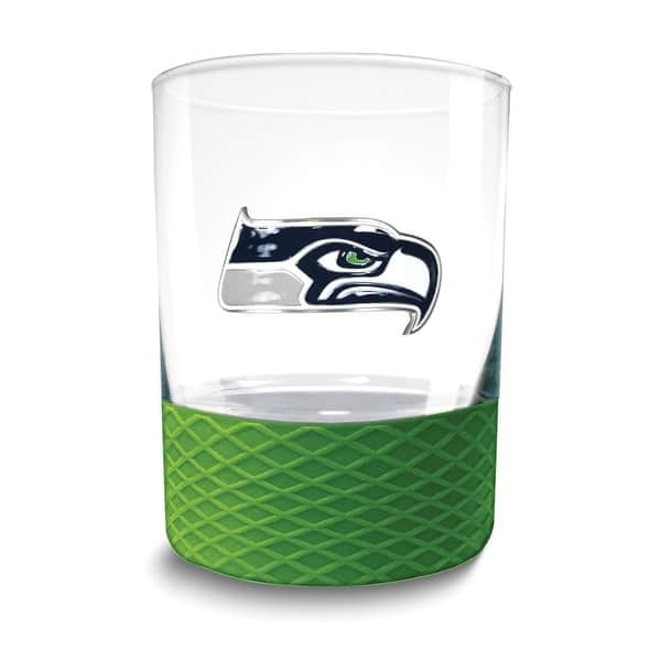 NFL Seattle Seahawks Commissioner 14 Oz. Rocks Glass with Silicone Base ...