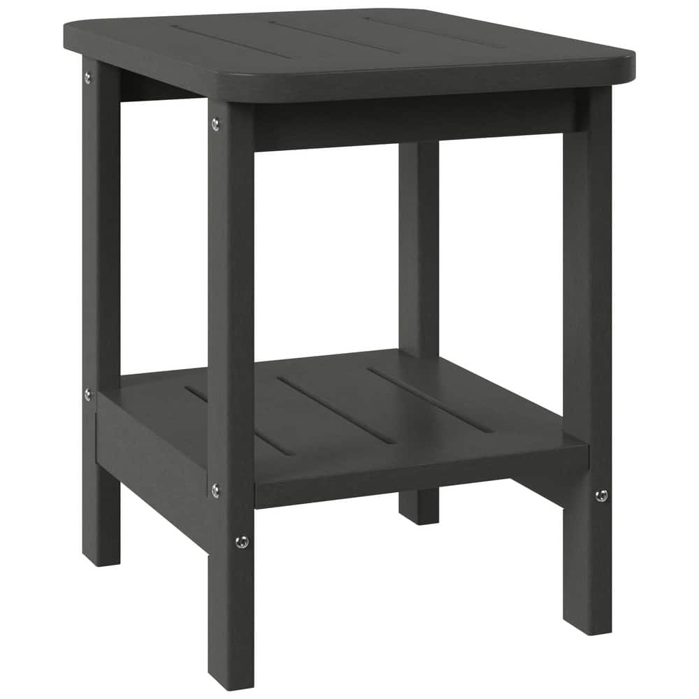 Brighton Outdoor Poly Two Shelf Side Table