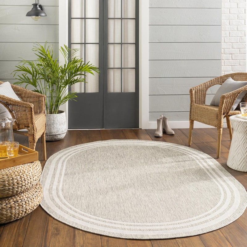 Livabliss Eagean Updated Traditional Stripe Indoor / OutdoorArea Rug