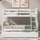 preview thumbnail 3 of 29, Twin over Full Bunk Bed with Ladder, Twin Size Trundle, Safety Guardrail