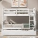 preview thumbnail 3 of 29, Twin over Full Bunk Bed with Ladder, Twin Size Trundle,Box Spring Not Required