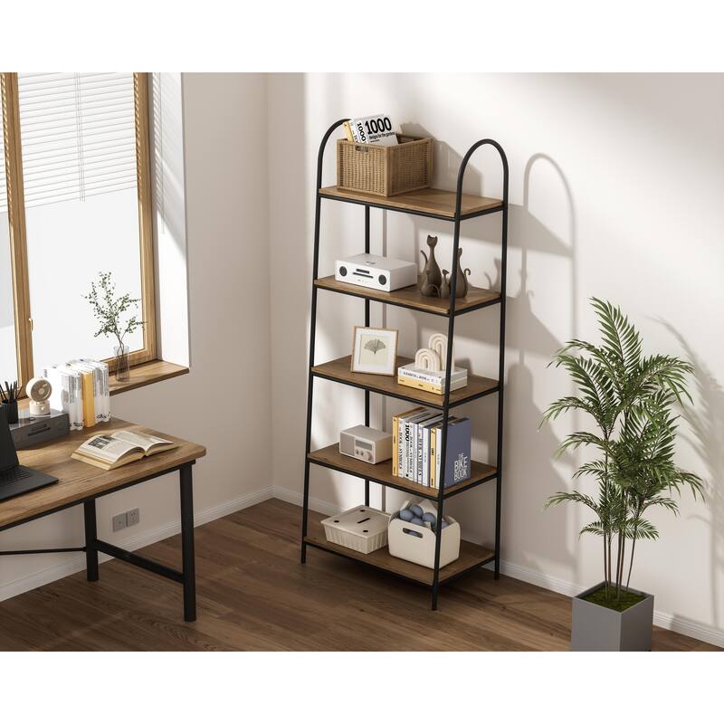 Tristan 71 Inch Shelving Unit in Natural Driftwood - 71"