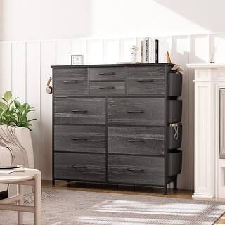 10 Drawer Dresser Fabric Closet Storage Tower Organizer Unit Bedroom