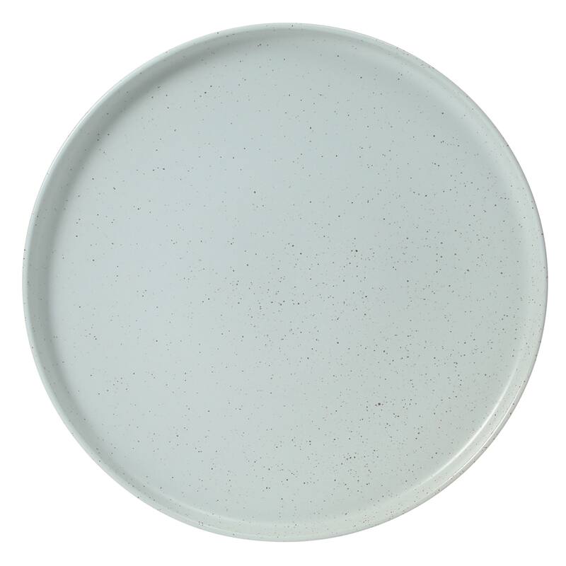 Gibson Elite Overbrook 16-Piece Pottery Clay Stoneware Stackable Dinnerware Set - Plates & Bowls, Reactive Glaze, Service for 4