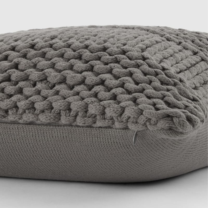 Cozy Chunky Knit Acrylic Decor Throw Pillow