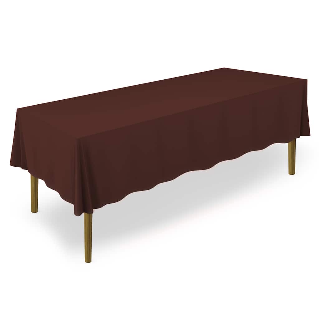 60 x 102in 10pk Rectangular Polyester Tablecloths Chocolate
