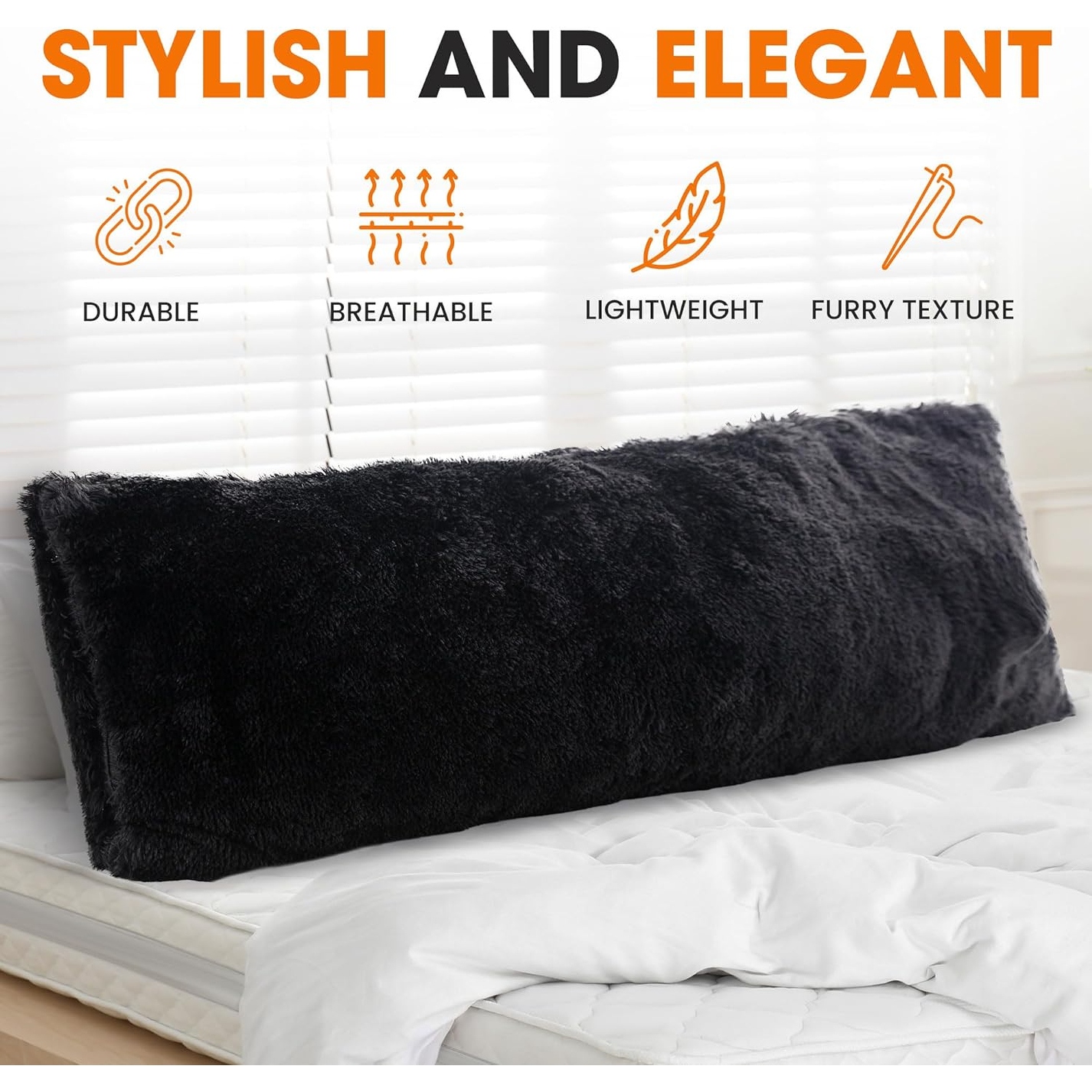 Black shag pillow outlet