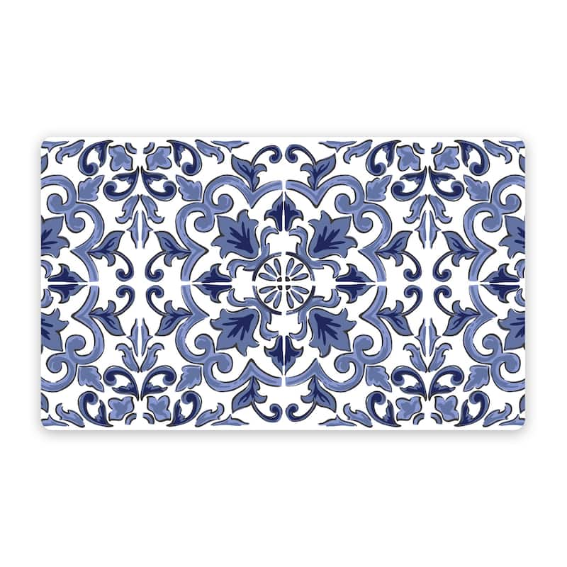 Abode Homewares Canyon Clay Melamine Pet Feeding Placemat - 19" x 11.5" - Indigo - Set of 2 - Indigo