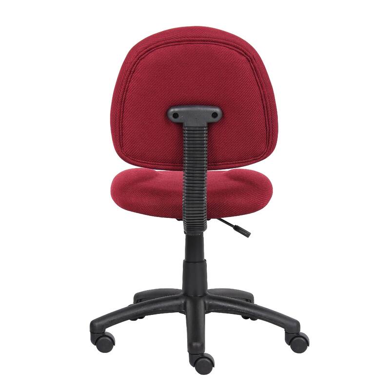 Jea Swivel Posture Chair, Contoured Back, Burgundy Red Tweed, Wheels