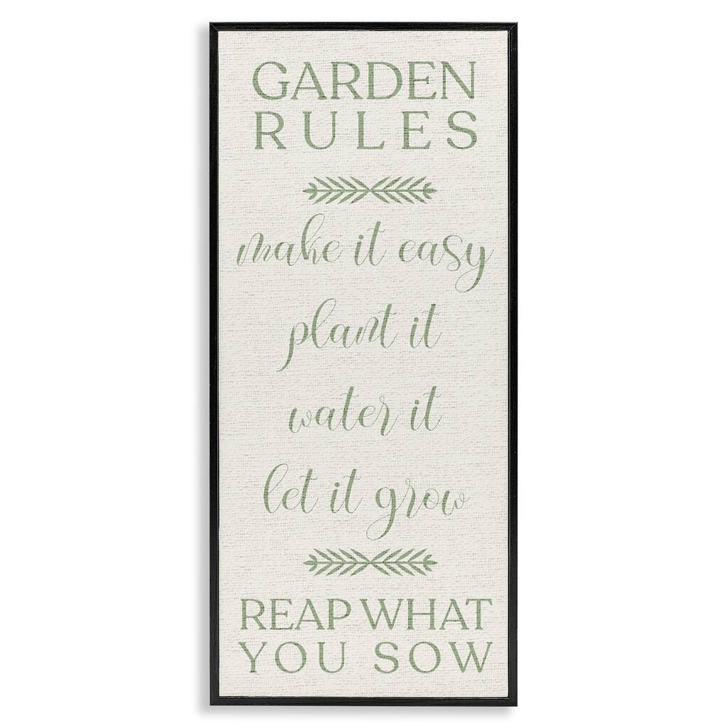 Stupell Country Garden Rules Framed Giclee Art Design By Lil' Rue