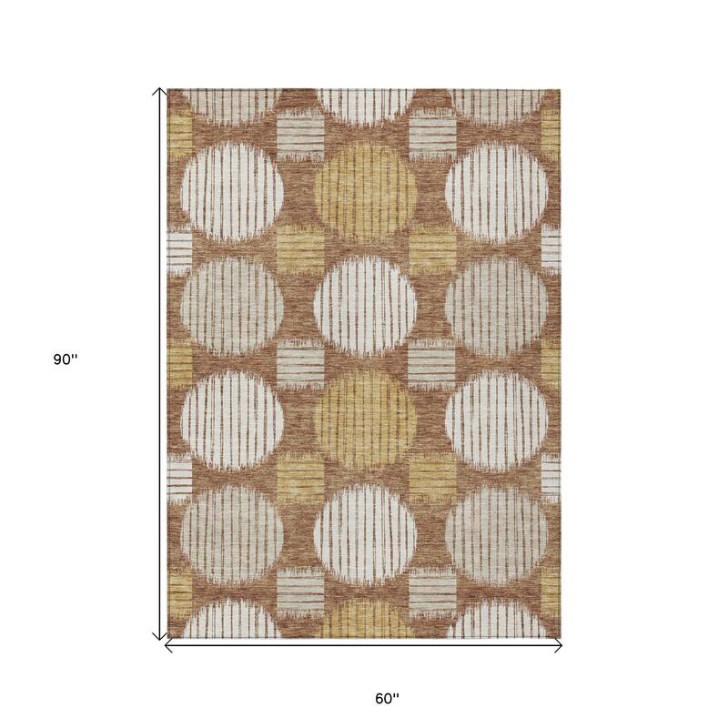 HomeRoots Geometric Transitional Rectangle Outdoor Rug