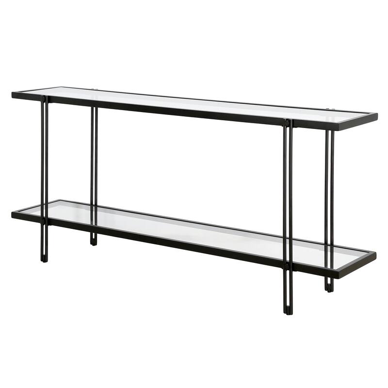 Inez Steel and Glass Console Table