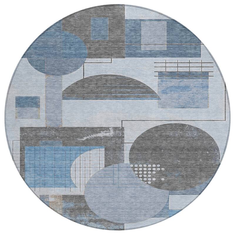 HomeRoots Geometric Modern Rectangle Outdoor Rug