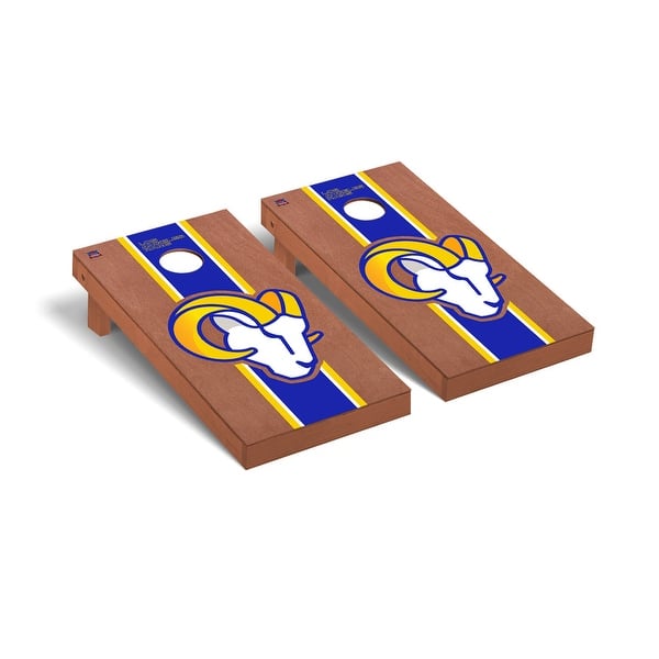 slide 2 of 5, Los Angeles Rams NFL Football Rosewood Cornhole Board Set 2