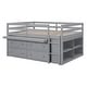preview thumbnail 15 of 29, Full Size Loft Bed with Retractable Writing Desk and 4 Drawers