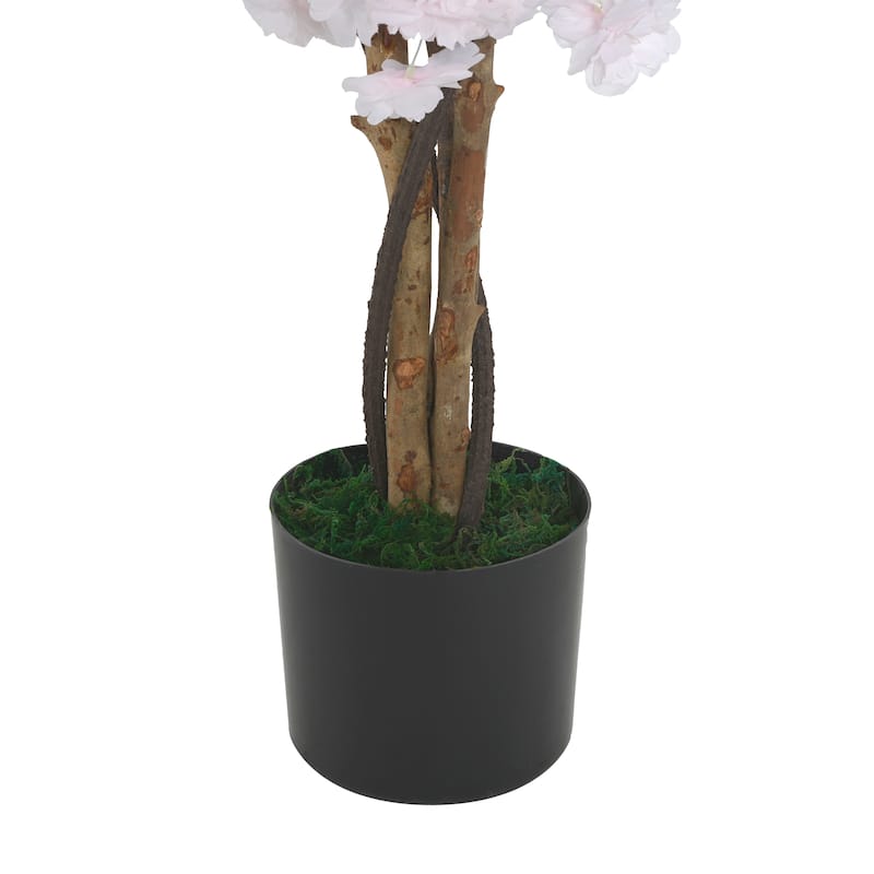 43" Artificial Cherry Blossom Tree with Black Plastic Pot