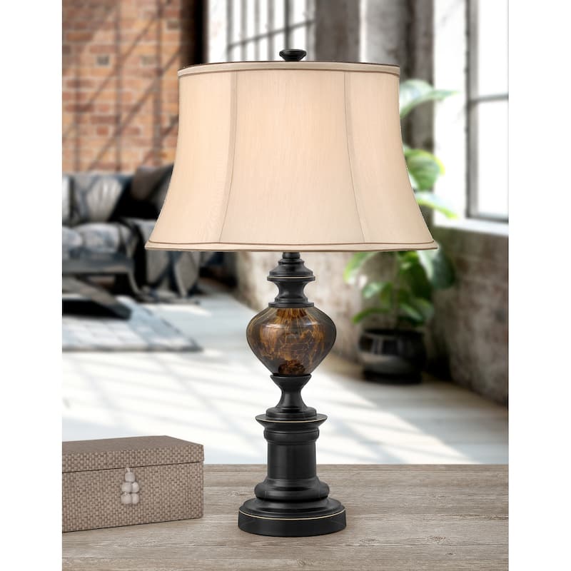 Argos 28 in. Madison Bronze and Dark Goldenrod Table Lamp