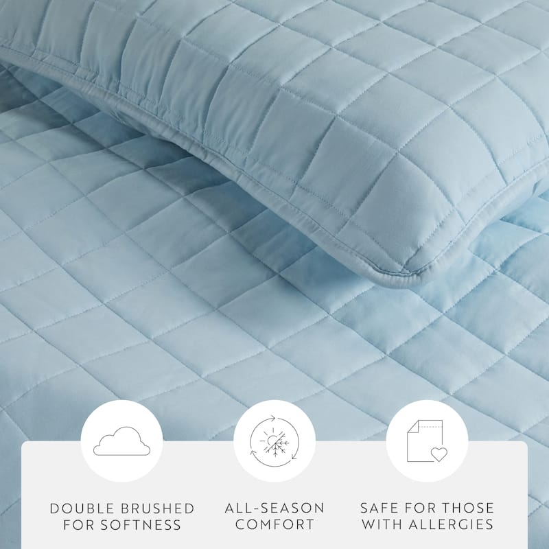 Becky Cameron Premium Ultra Soft Square Quilted Coverlet Set