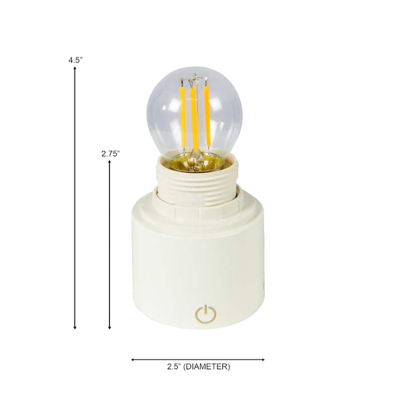 Cordless White Socket Lamp