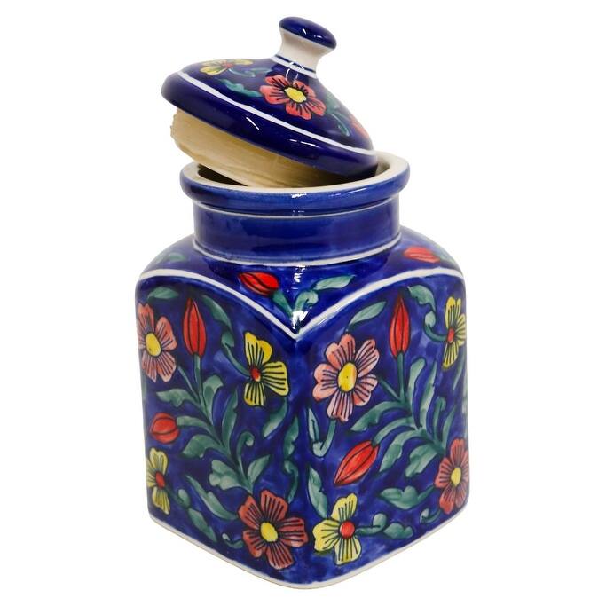 Home&Manor Ceramic Multicolor Jar