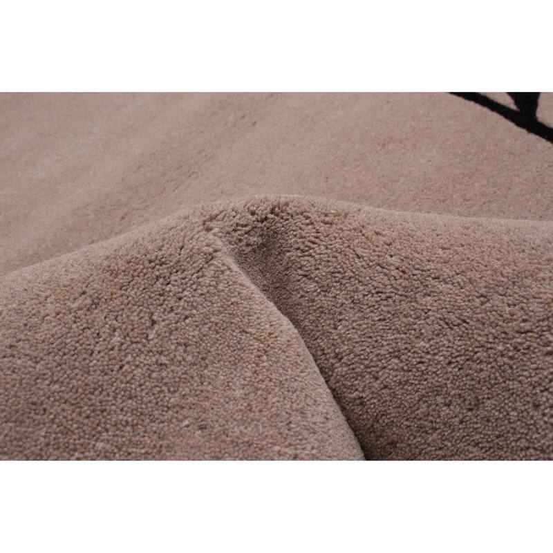 ECARPETGALLERY Hand Tufted Timeless Grey Viscose, Wool Rug - 5'0 x 7'11