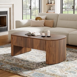Mid-Century Modern Coffee Table with Lift Top, Hidden Compartment