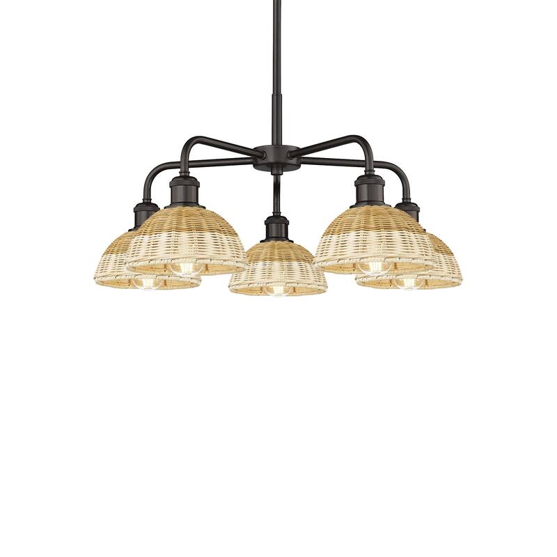 Innovations Lighting 516-5CR-13-26 Bristol Natural II Chandelier - Oil Rubbed Bronze / Natural