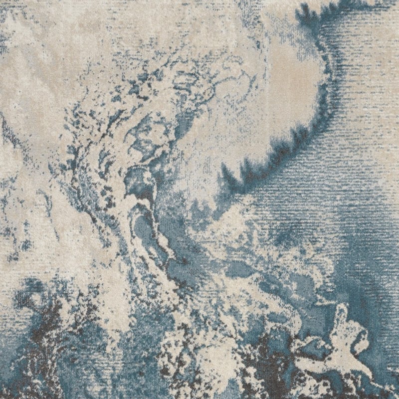 Power Loomed Abstract Modern Stain Resistant Area Rug