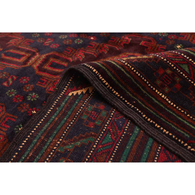 ECARPETGALLERY Hand-knotted Teimani Dark Navy Wool Rug - 3'8 x 6'1